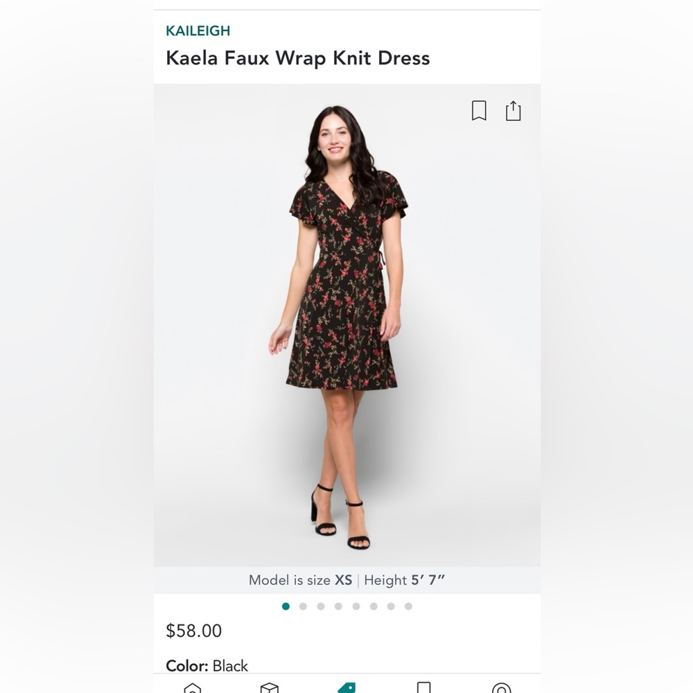 Kaileigh faux wrap dress